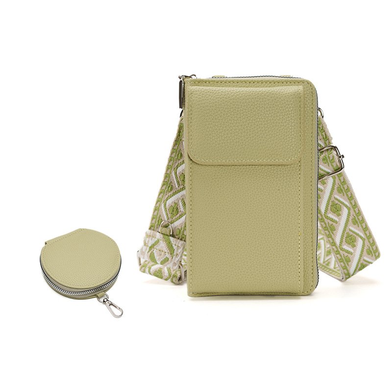 7 Colors New Ladies PU Leather Single Shoulder Knitting Mobile Phone Bags Waterproof Crossbody Cell Phone Bags