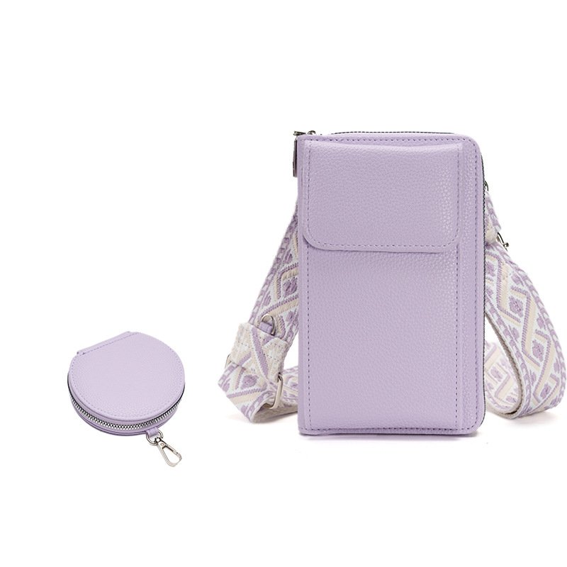 7 Colors New Ladies PU Leather Single Shoulder Knitting Mobile Phone Bags Waterproof Crossbody Cell Phone Bags