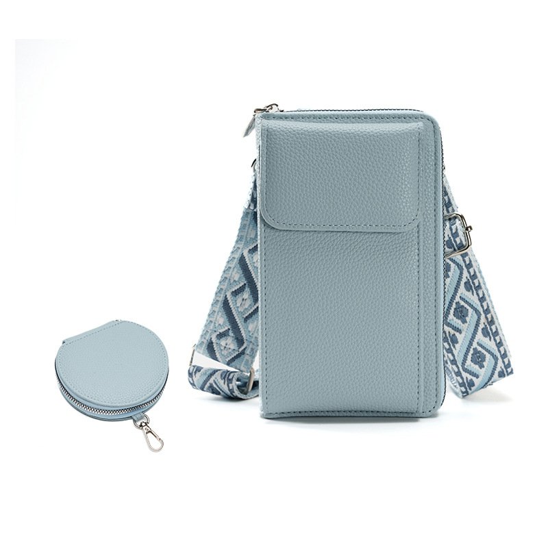 7 Colors New Ladies PU Leather Single Shoulder Knitting Mobile Phone Bags Waterproof Crossbody Cell Phone Bags