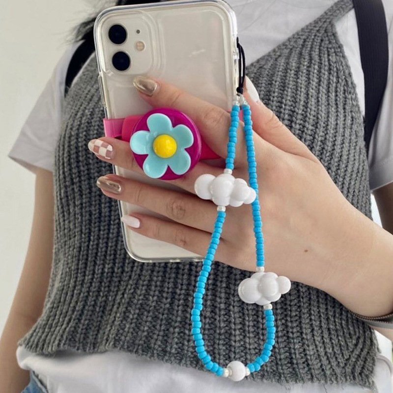 KKBEADins Creative Designer Acrylic Portable Pendant Cloud Mobile Phone Strap Men Women Unique Personality Accessory Insightful