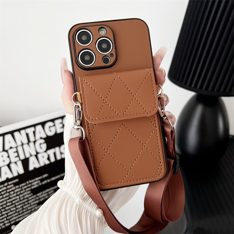 Crossbody Chain Shoulder Strap Card Holder Wallet Leather Phone Case Bag For iPhone 11 12 13 14 15 Pro Max
