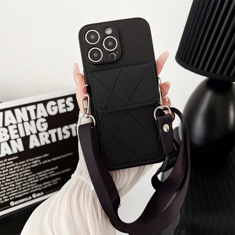Crossbody Chain Shoulder Strap Card Holder Wallet Leather Phone Case Bag For iPhone 11 12 13 14 15 Pro Max