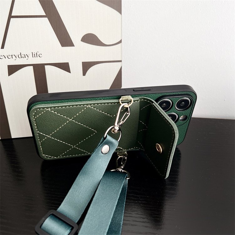 Crossbody Chain Shoulder Strap Card Holder Wallet Leather Phone Case Bag For iPhone 11 12 13 14 15 Pro Max