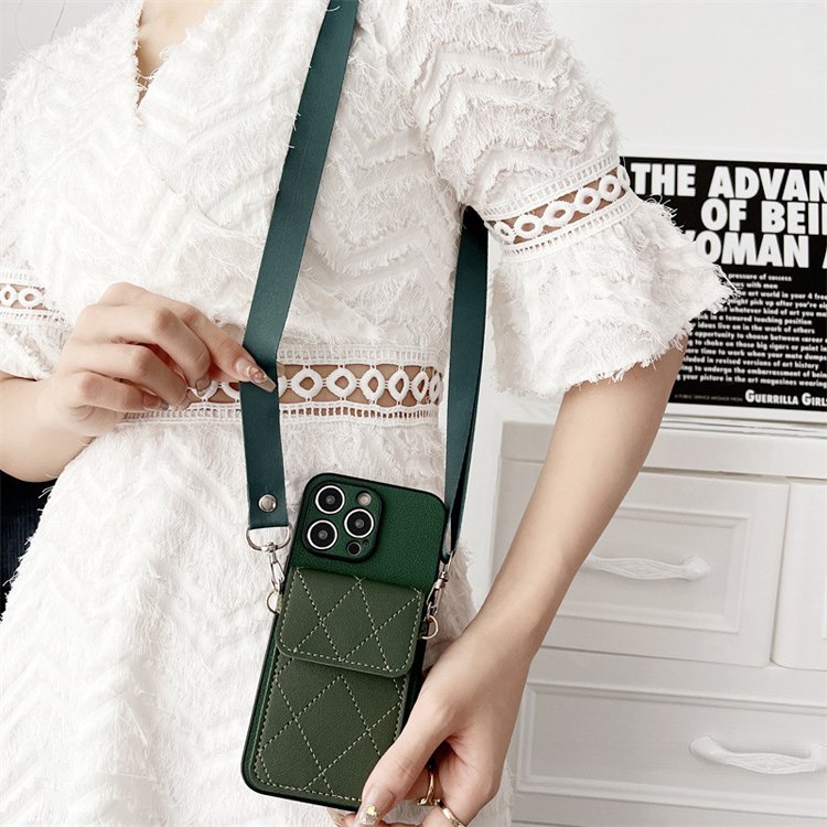 Crossbody Chain Shoulder Strap Card Holder Wallet Leather Phone Case Bag For iPhone 11 12 13 14 15 Pro Max