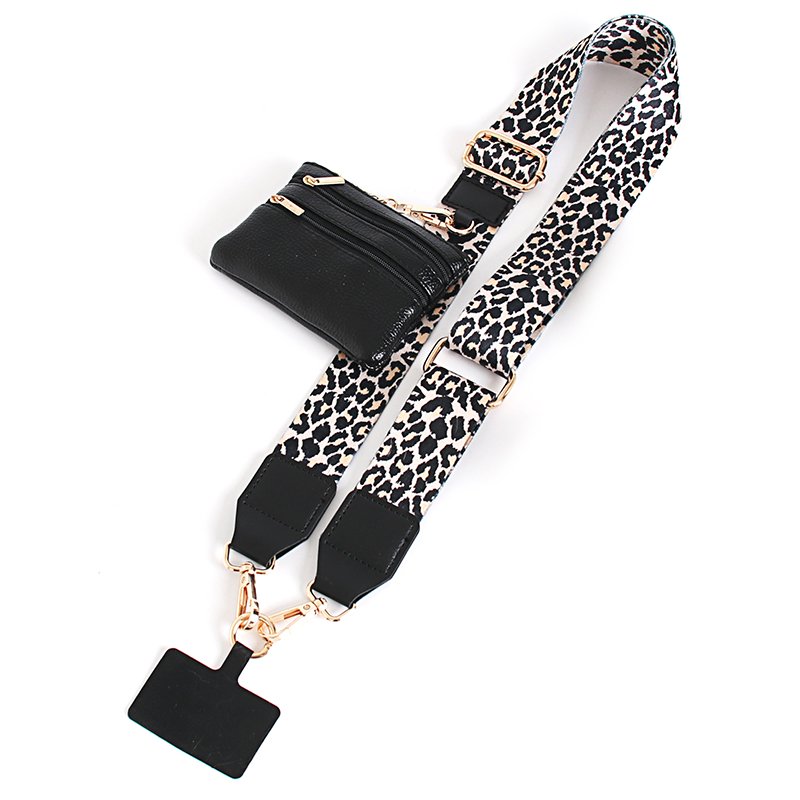Personalized Custom Tether Patch Cell Phone Shoulder Strap Crossbody Mobile Phone Straps with Zipper Wallet Pouch