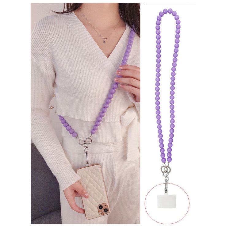 Colourful mobile phone acrylic beads strap for iphone necklace phone case,Universal Tether Patch Beads Mobile Cell Phone Straps