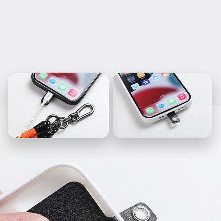 Fashion 10mm Thickness Universal Mobile Phone Lanyard Adjustable Detachable Cloth Patch Cell Phone Crossbody Necklace Strap