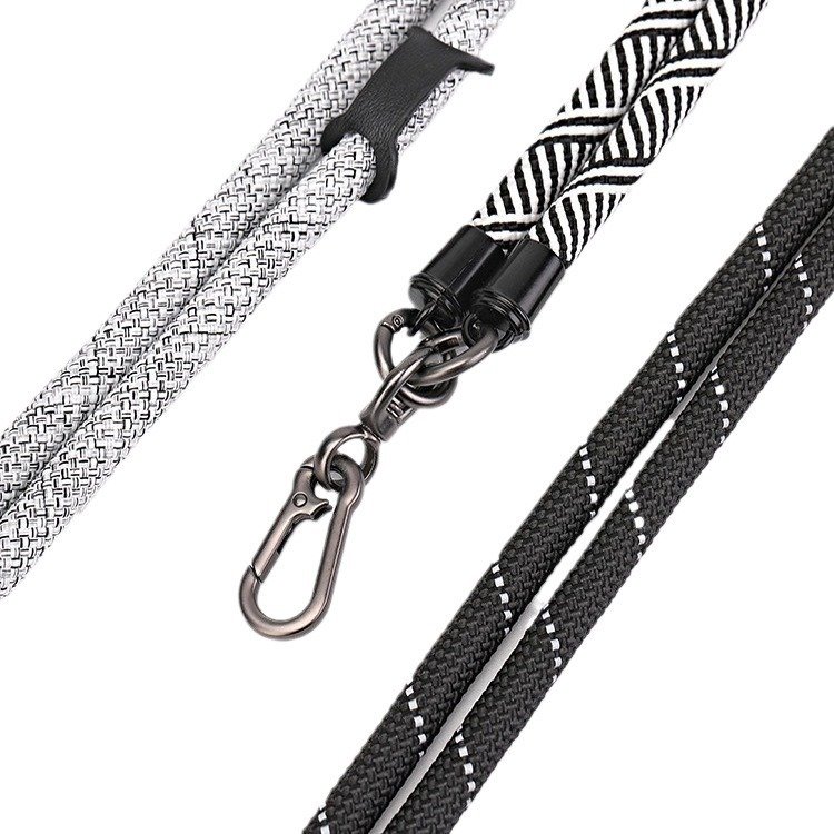 Fashion 10mm Thickness Universal Mobile Phone Lanyard Adjustable Detachable Cloth Patch Cell Phone Crossbody Necklace Strap