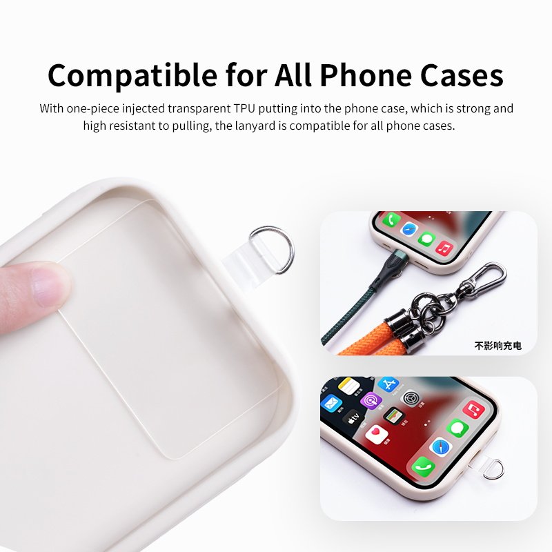 Mobile phone lanyard cross-body hanging neck strong durable nylon rope straps for cell phone braided diagonal span hanging rope