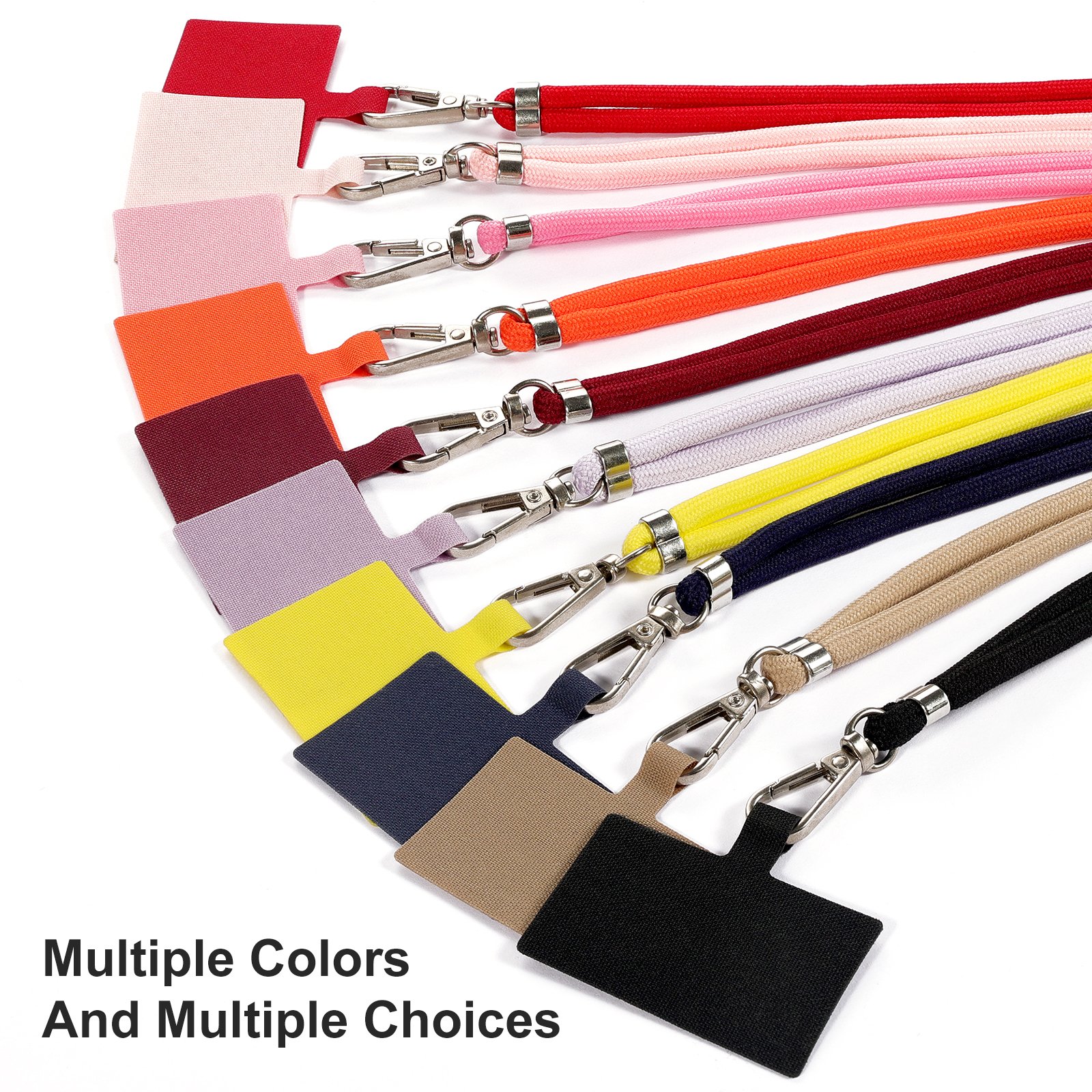 Chest universal polyester strap phone lanyard patch tether rope for mobile phone case crossbody lanyard neck strap rope beads
