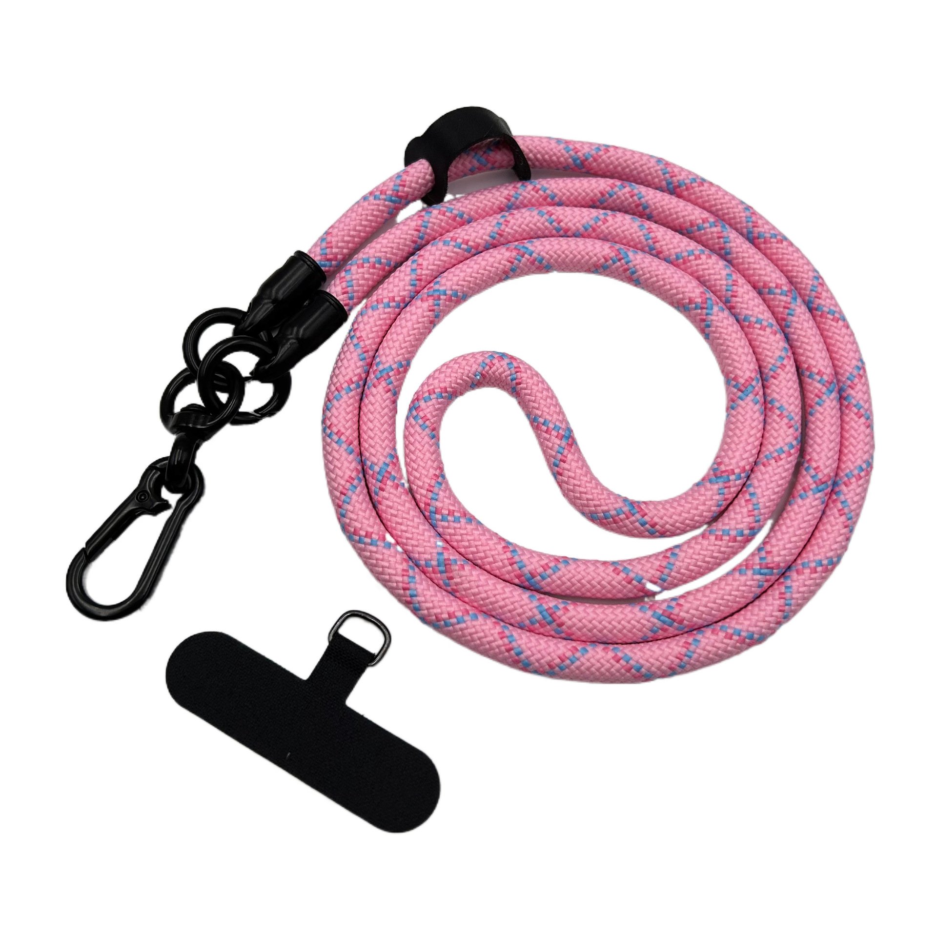 Custom Smartphone Phone Cross Body Necklace Patch Nylon Round Strap Lanyard Tab Lasso Tether Cell Mobile Phone Lanyard