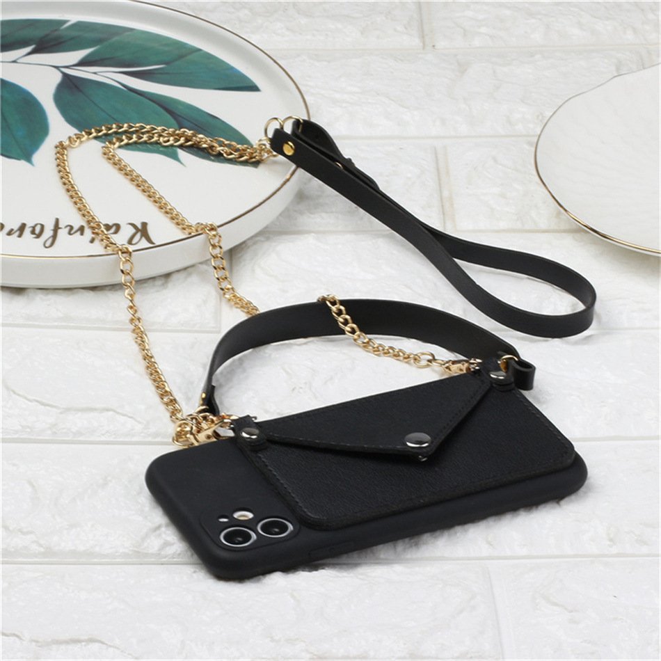 Solid Color PU Leather Wallet Handbag Phone Case For iPhone 12 13 14 16 Pro Max Soft TPU Portable Card Holder Phone Back Cover