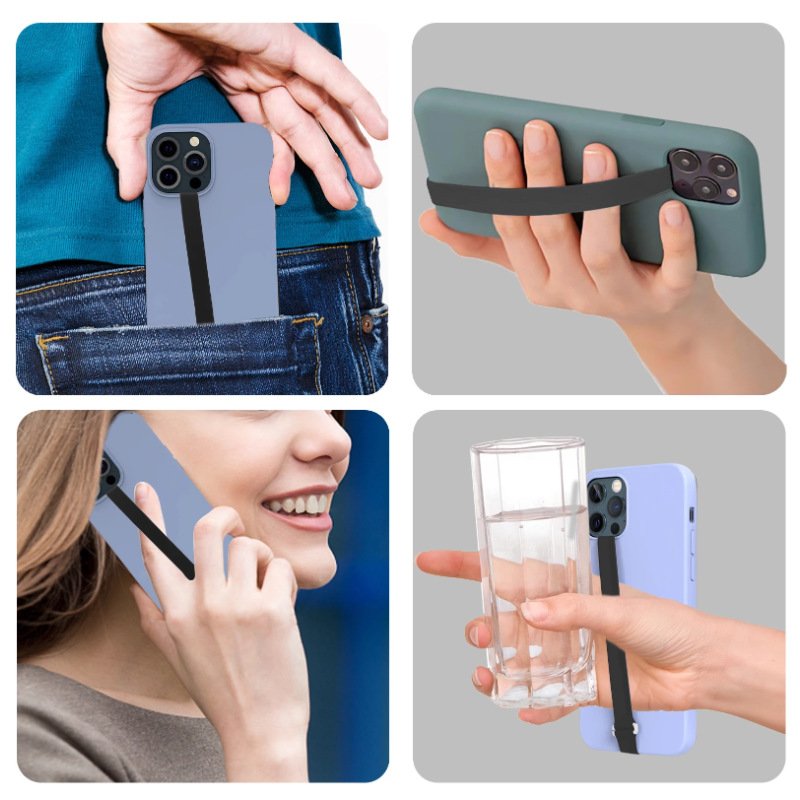 Universal Silicone Stretching straps holder grip wrist bands For Phone Case Cell Phone cover finger charm Loops Strap
