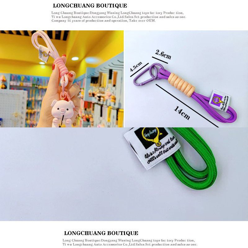 Outdoor Water Cup Mobile Phone Case with Woven Nylon Rope Key Chain Pendant Ribbon Strap-for Travel and Sports