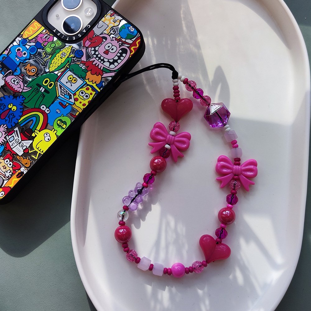 KKBEAD new bear woven beaded original design portable girl phone case hanging ornaments