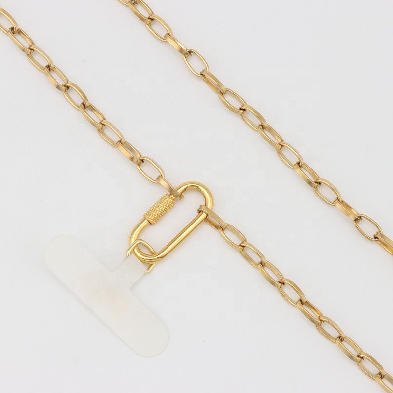 Wholesale metal carabiner chain phone lanyard Mobile Phone Straps Cross-body Strap