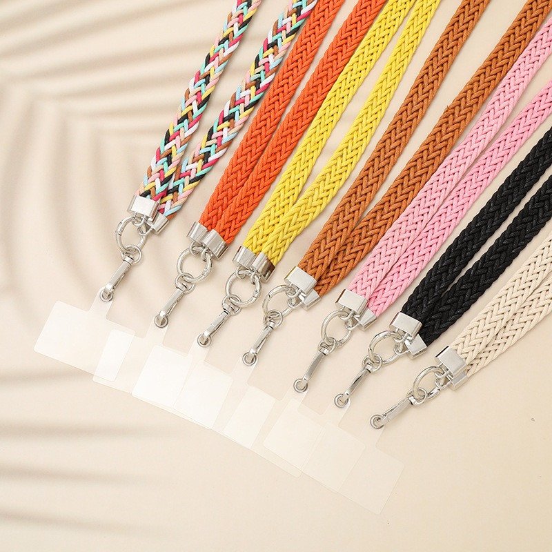 Luxury Korean Mobile Phone Crossbody Lanyard Braided Rope Colorful Strap For iPhone 16 15 14 13 12 Pro Max for Samsung Z Flip6 5