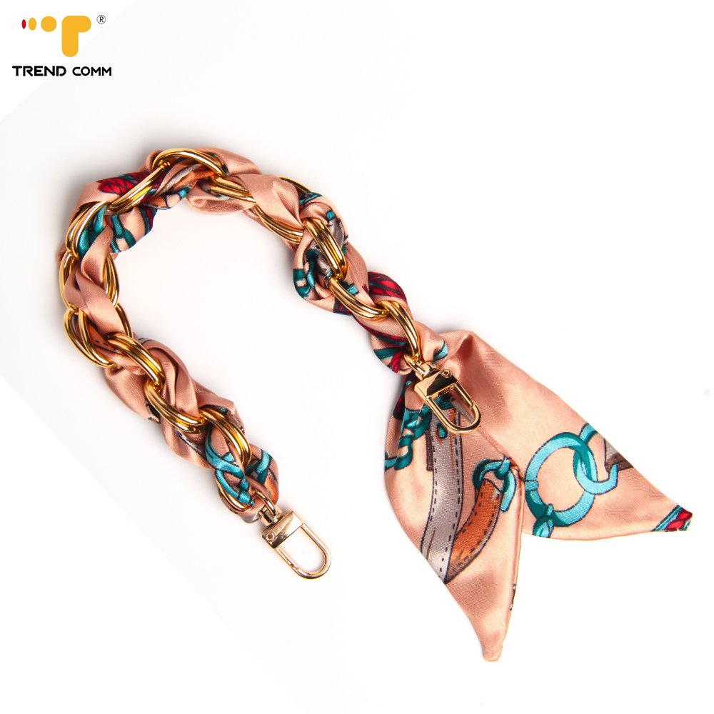Mini Luxury Metal Phone Key Chain Personalized Wrist Strap Lanyard with Scarves for Mobile Phones Bulk Product