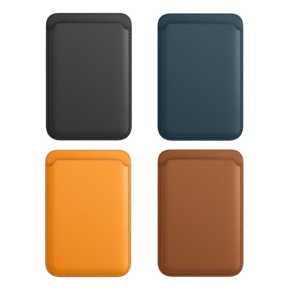 Hot-selling multi-color magn etic leather slot card for iPhone15 14 13 12 Pro Max Plus phone cover adsorption