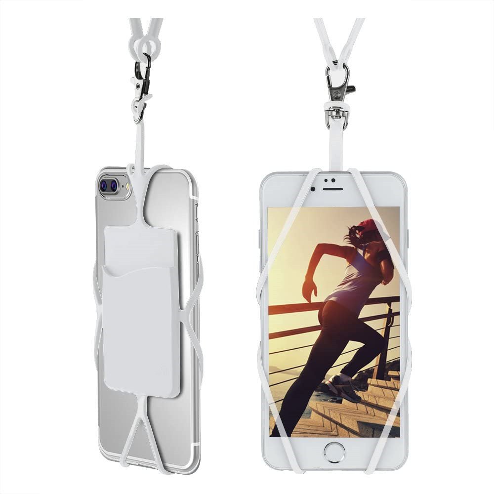 Silicone Cell Phone Lanyard Holder with Neck Strap Compatible with Most Smartphones