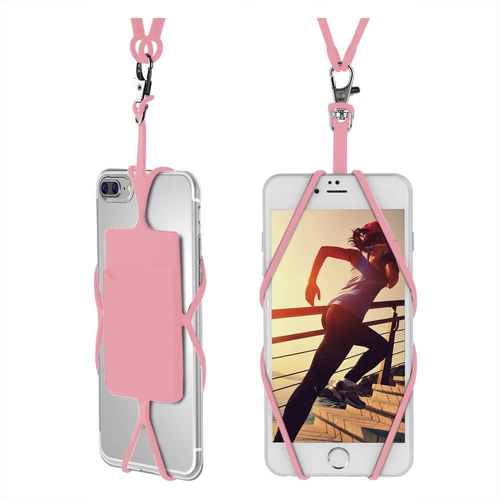 Silicone Cell Phone Lanyard Holder with Neck Strap Compatible with Most Smartphones