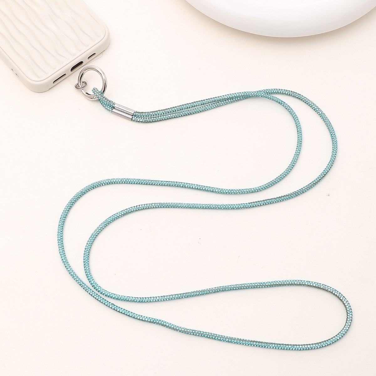 Luxury Rhinestone Mobile Phone Lanyard Diamond Mobile Phone Case Anti-Loss Hanging Ornaments Pendant Keychain Glitter Cord Strap