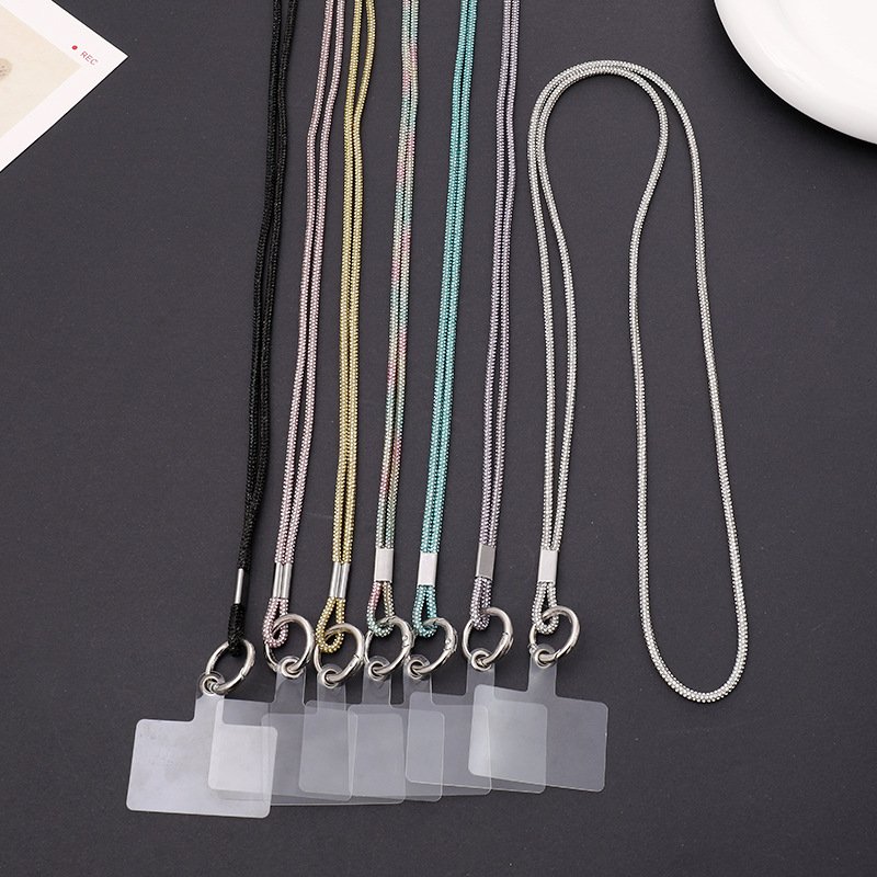 Luxury Rhinestone Mobile Phone Lanyard Diamond Mobile Phone Case Anti-Loss Hanging Ornaments Pendant Keychain Glitter Cord Strap