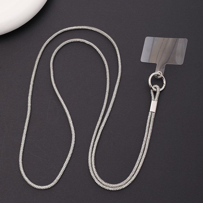 Luxury Rhinestone Mobile Phone Lanyard Diamond Mobile Phone Case Anti-Loss Hanging Ornaments Pendant Keychain Glitter Cord Strap