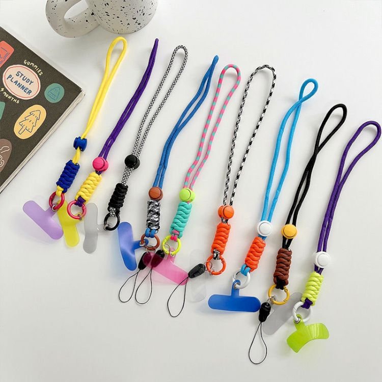 Oem Factory Colorful Mobile Phone Straps Lanyard Cute Sport Adjustable Lanyards Fashion Short Cell Phone Strap Pendant