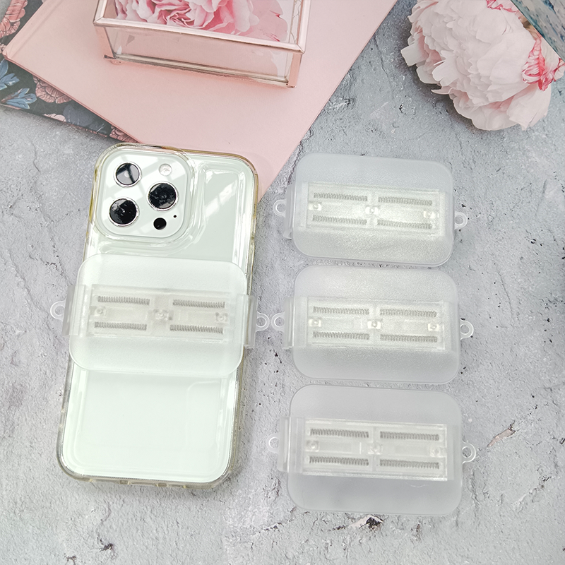 Mobile phone back clip DIY groove material clip transparent material rectangular back clip rectangle