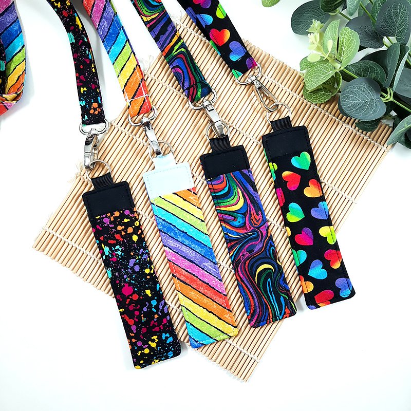 Custom Logo Printed Personalized Nylon keychain Neck Strap phone Lanyards with Safety ID card Holder