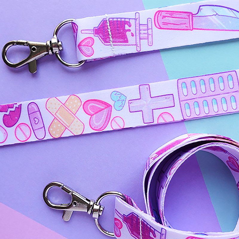 Custom Logo Printed Personalized Nylon keychain Neck Strap phone Lanyards with Safety ID card Holder