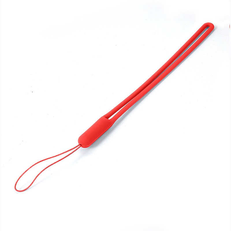 Wholesales Universal Cell Phone Retractable Elastic Solid Color Silicone Mobile Phone Strap Rope Lanyard
