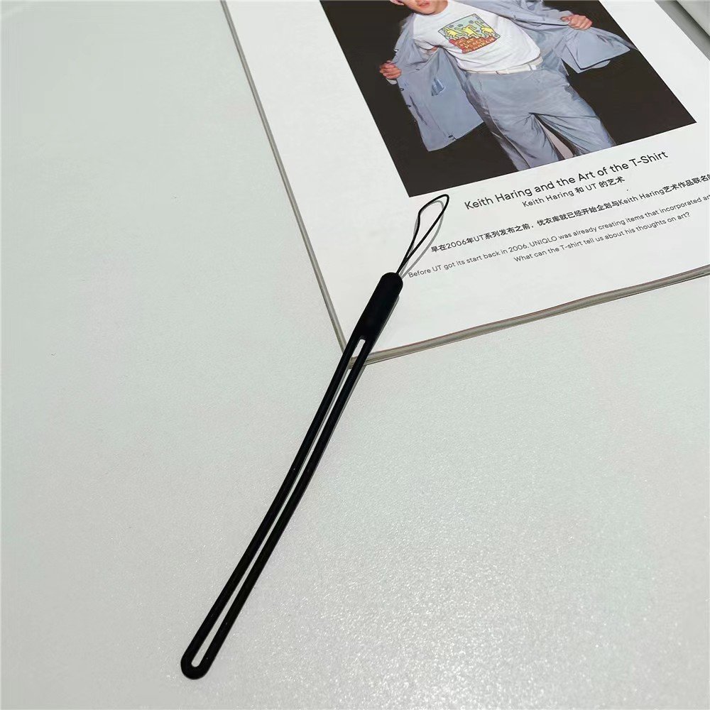 Wholesales Universal Cell Phone Retractable Elastic Solid Color Silicone Mobile Phone Strap Rope Lanyard
