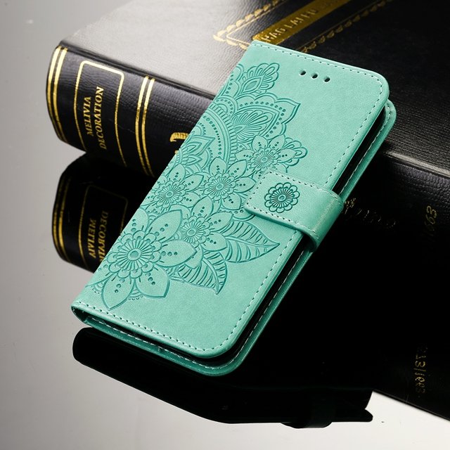 Embossed Flower Wallet Leather Case For Iphone 16 15 14 13 Mini 12 Pro Max 11 X XS XR 7 8 6 6S Plus Strap Flip Phone Cover Pouch