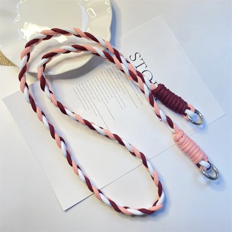 Wholesale promotion custom colored polyester shoulder strap mobile phone lanyard, high-quality and sturdy woven lanyard
