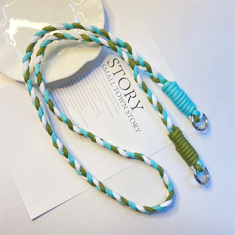Wholesale promotion custom colored polyester shoulder strap mobile phone lanyard, high-quality and sturdy woven lanyard