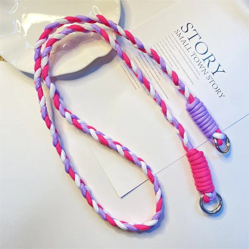 Wholesale promotion custom colored polyester shoulder strap mobile phone lanyard, high-quality and sturdy woven lanyard