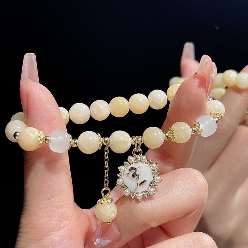 Korean Style Baby Girl Kids Candy Color Mixed Micro Gemstone Link butterfly Tassel Friendship Bracelet For Girlfriends Jewelry