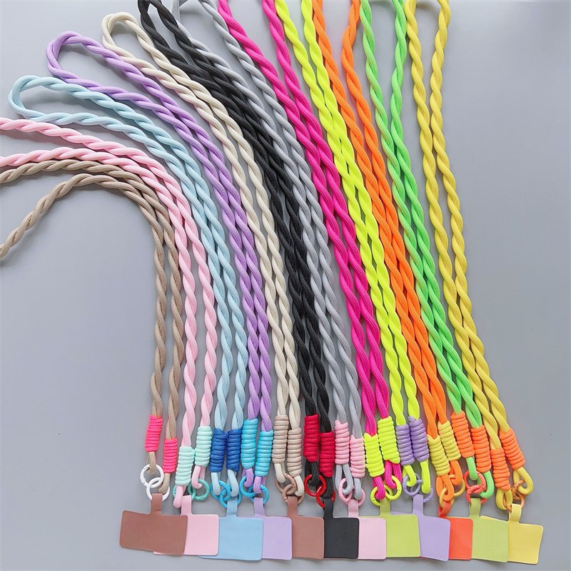 Personalized Trend Mobile Phone Universal Lanyard Diagonal Span Long Rope Color Strap Rope Fashion Safety Anti-Loss Rope