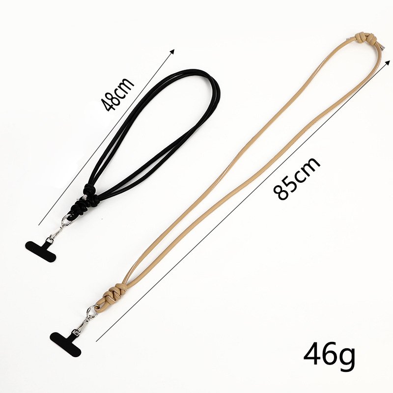 PU Mobile Phone Crossbody Chain Cellphone Hanging Cord Accessories Anti Loss Long Adjustable Leather Phone Case Straps Patch