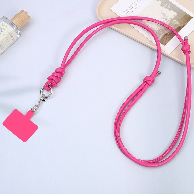 PU Mobile Phone Crossbody Chain Cellphone Hanging Cord Accessories Anti Loss Long Adjustable Leather Phone Case Straps Patch