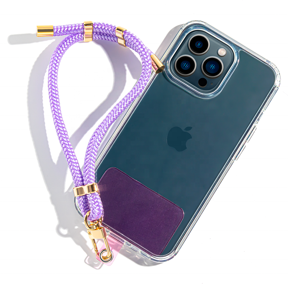 Mobile Phone Lanyard With Detachable Patch Trend Nylon Cellphone Strap With Tpu Card Short Dacron Rope Charm