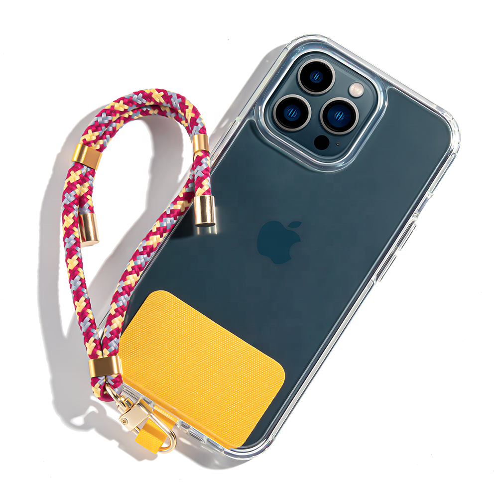 Mobile Phone Lanyard With Detachable Patch Trend Nylon Cellphone Strap With Tpu Card Short Dacron Rope Charm