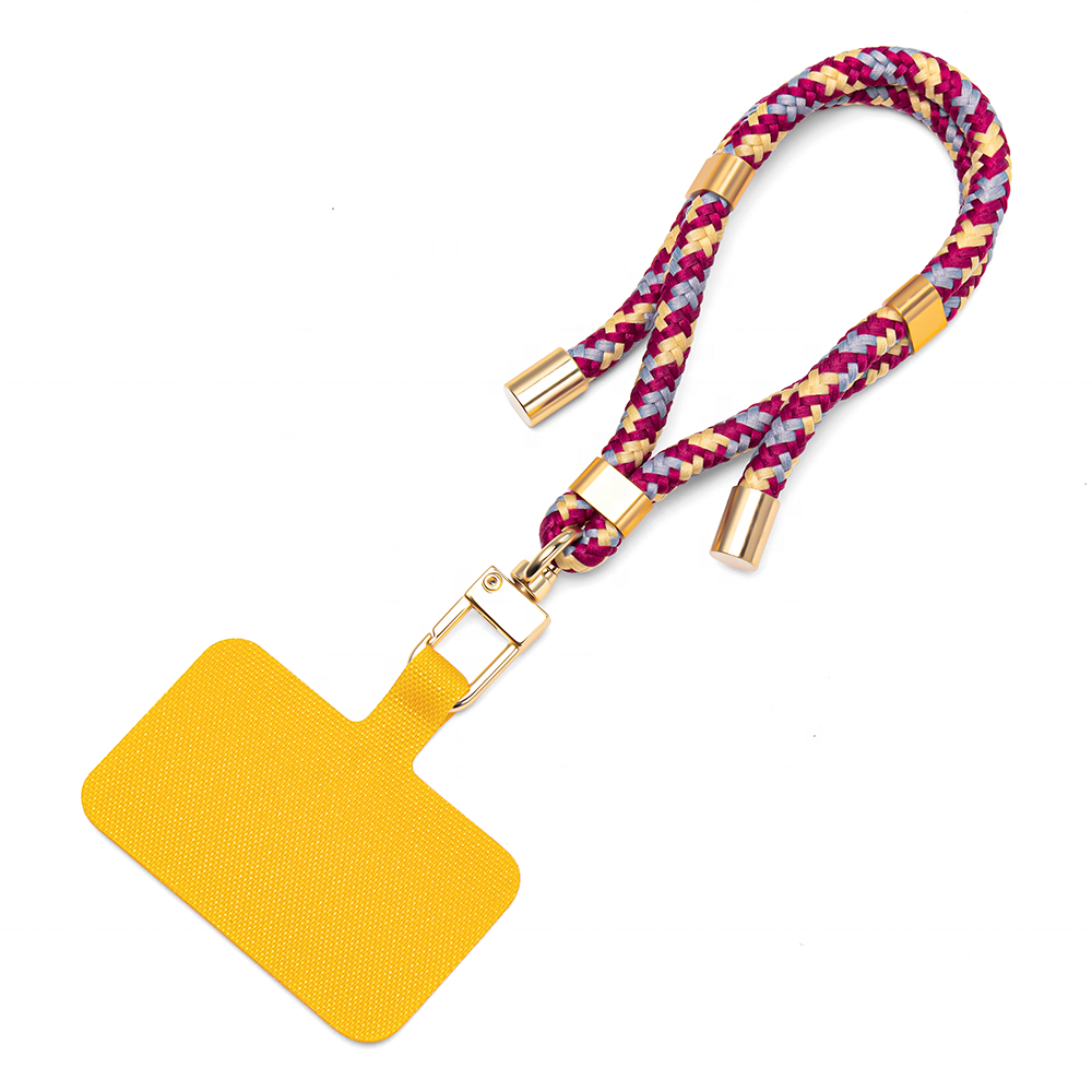 Mobile Phone Lanyard With Detachable Patch Trend Nylon Cellphone Strap With Tpu Card Short Dacron Rope Charm