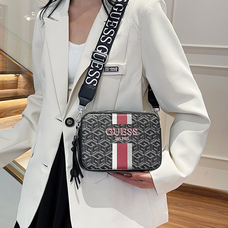 Brand Women's Vintage Style PU Leather Crossbody Handbags Luxury Famous Brand Designer Purses with Nylon Lining