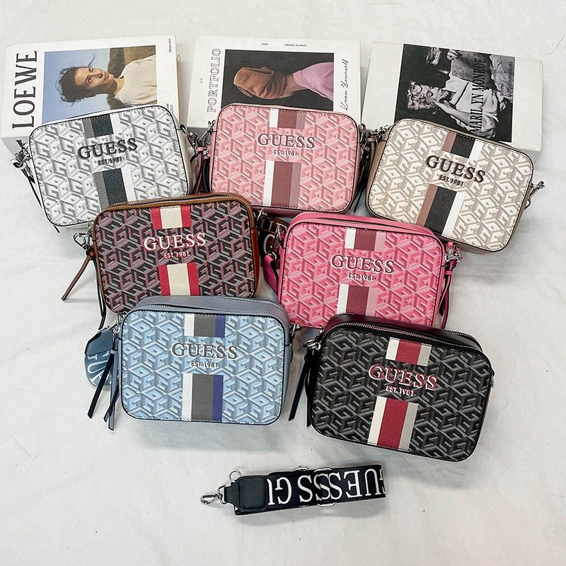 Brand Women's Vintage Style PU Leather Crossbody Handbags Luxury Famous Brand Designer Purses with Nylon Lining