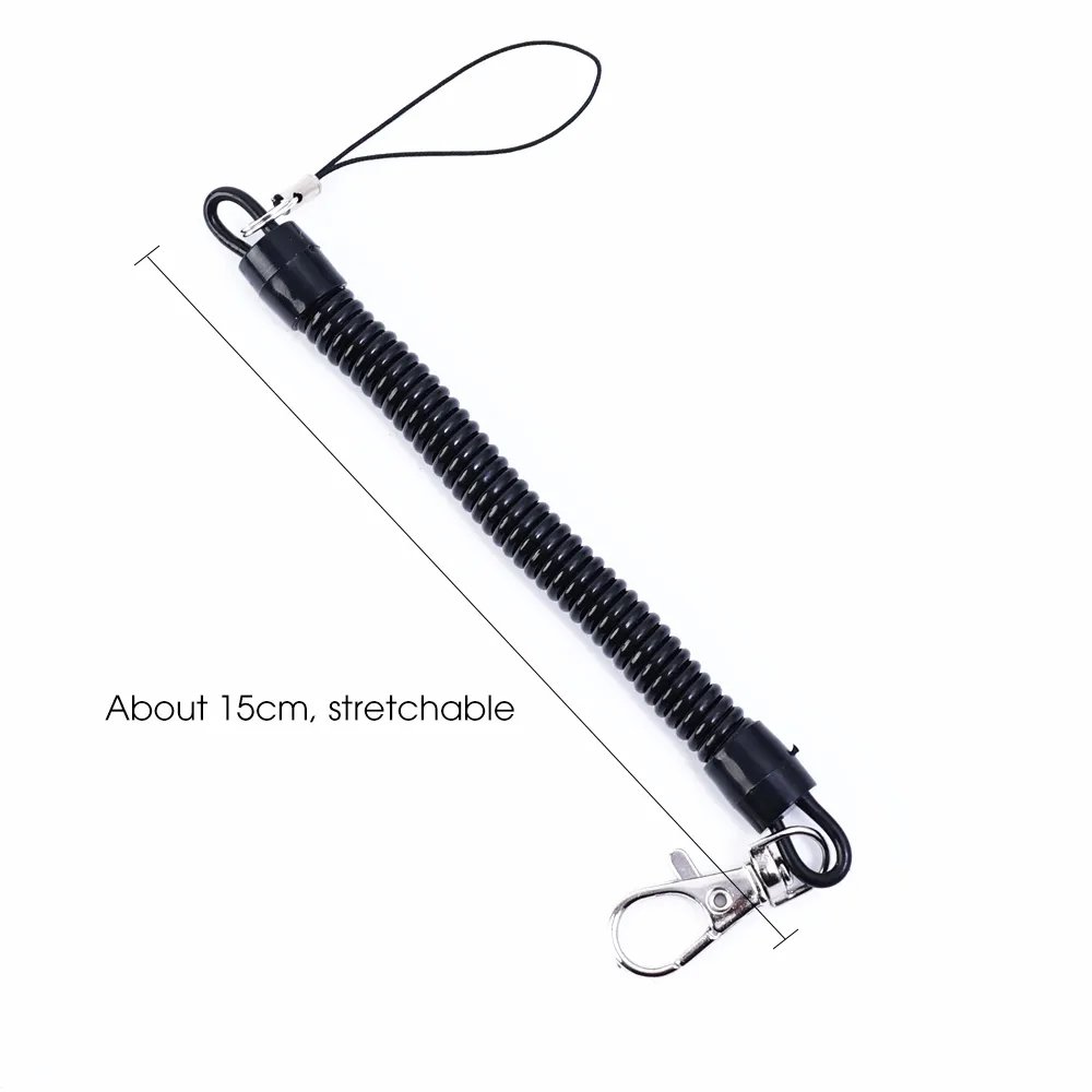 Anti-theft Telescopic Spring Lanyard Anti Lost Wrist Safety Tether For Mobile Phone Gasket Hanging Neck Rope Strap