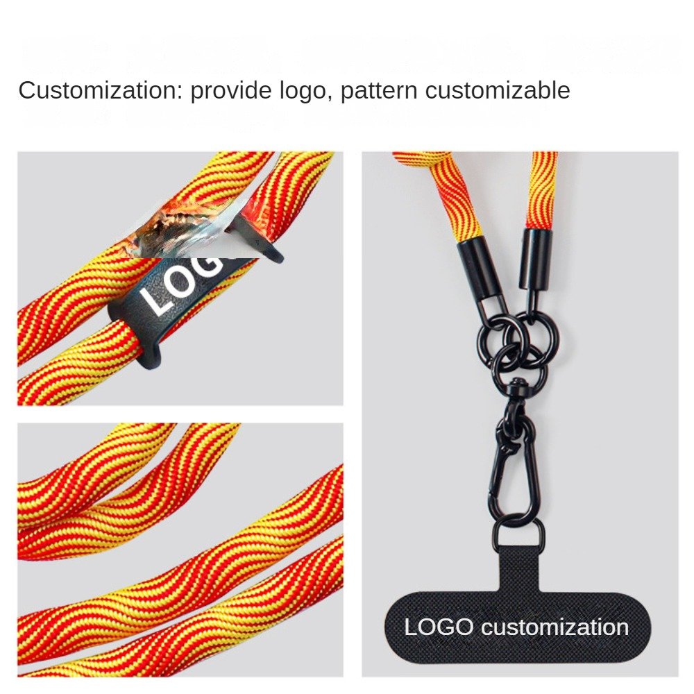 Wholesale Cross-border 8mm Thick Braided Mobile Phone StrapUniversal Anti-lost Lanyard 120cm for Hanging Mobile Phones and Bags