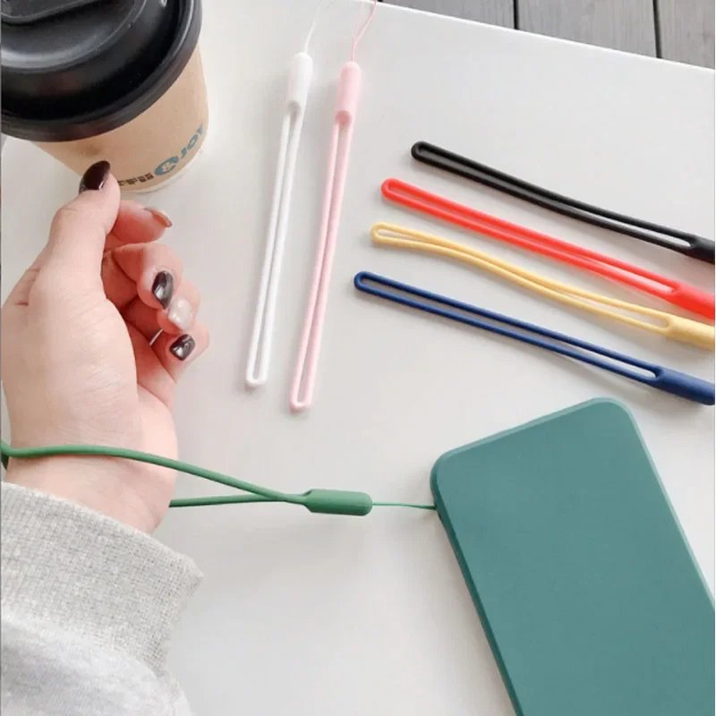 Silicone Wrist Straps Mobile Phone Strap Charms Cute Lanyards for Iphone Strap Camera Keys Cord Lanyard Key Chains Hanging Rope